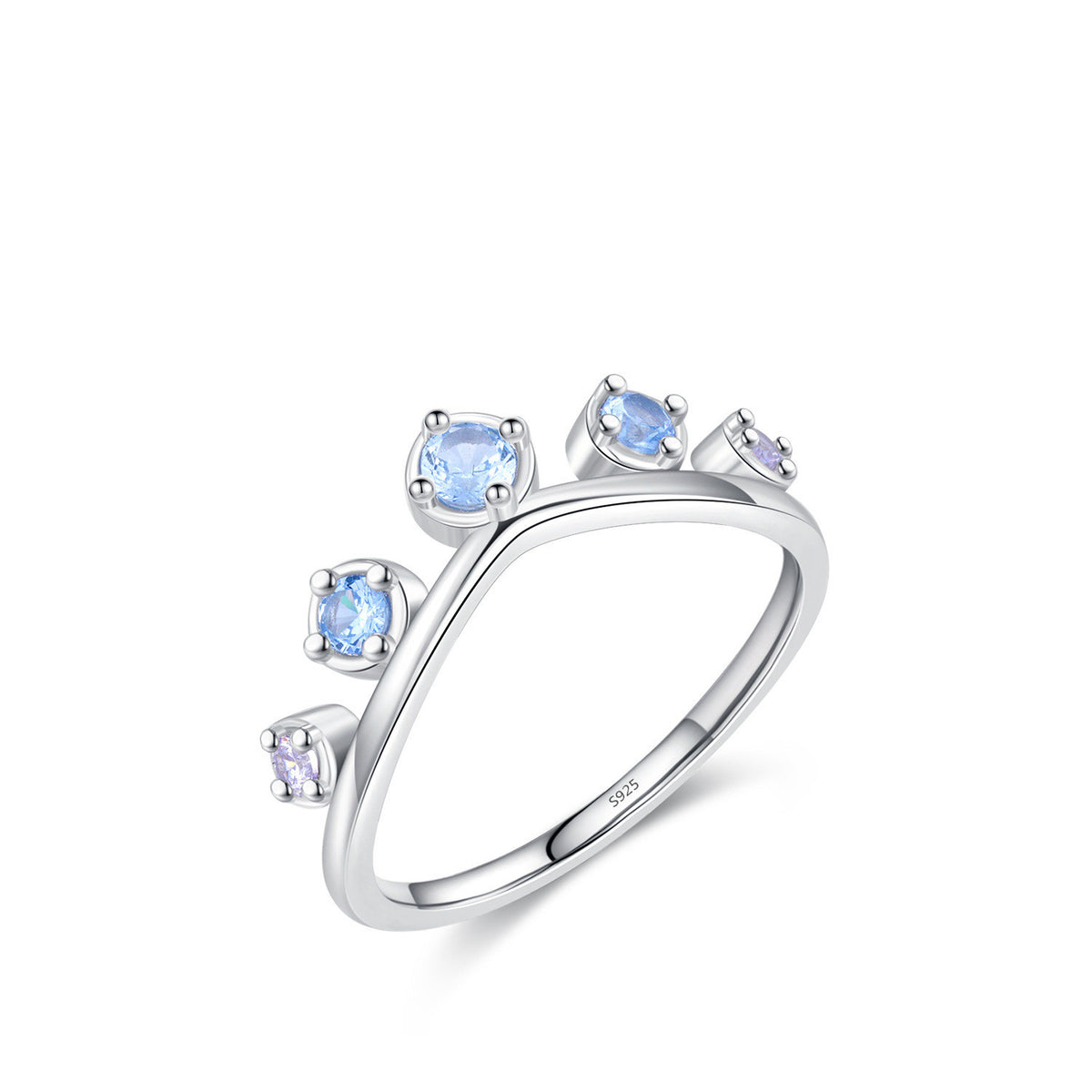 Selena - Tiara and Selena Wave Ring Zircon