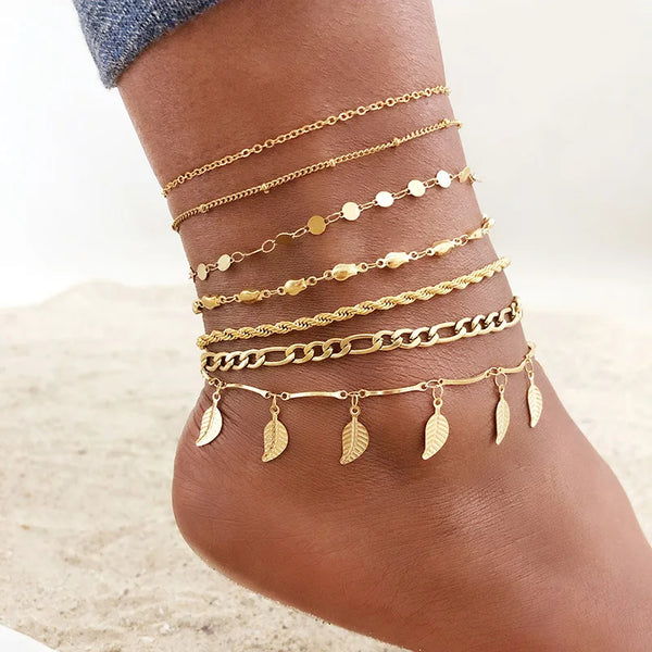 River - Stainless steel Anklet Set