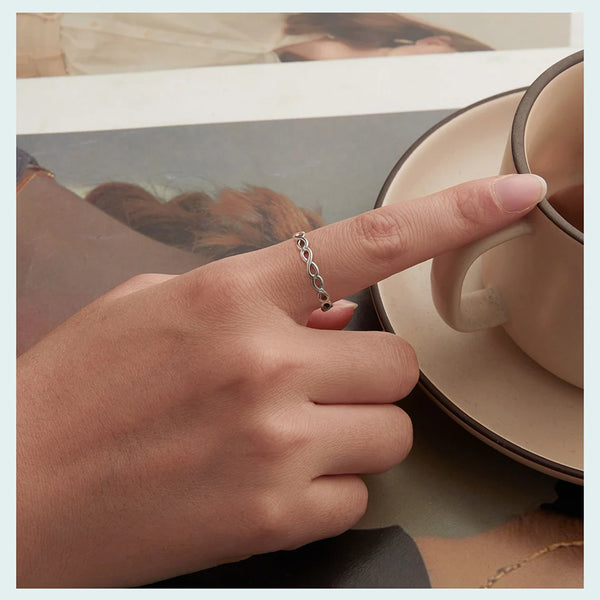 Infinity Sterling Silver Stacker Ring