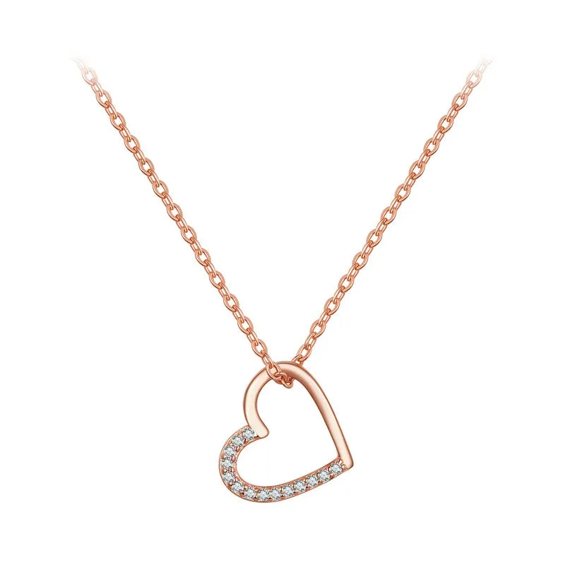 Felicia - Sterling Silber Halskette – Elegantes Herz mit funkelnden Zirkonen
