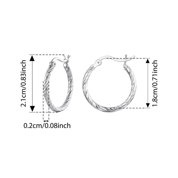 Amelia - Sterling Silver Twisted Ear Hoops