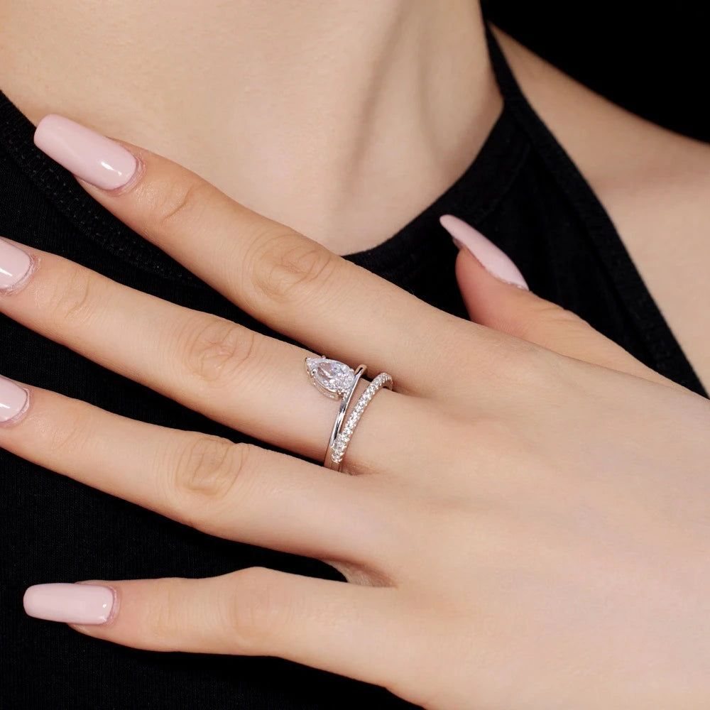 Celeste Sterling Silber Ring mit Saphir
