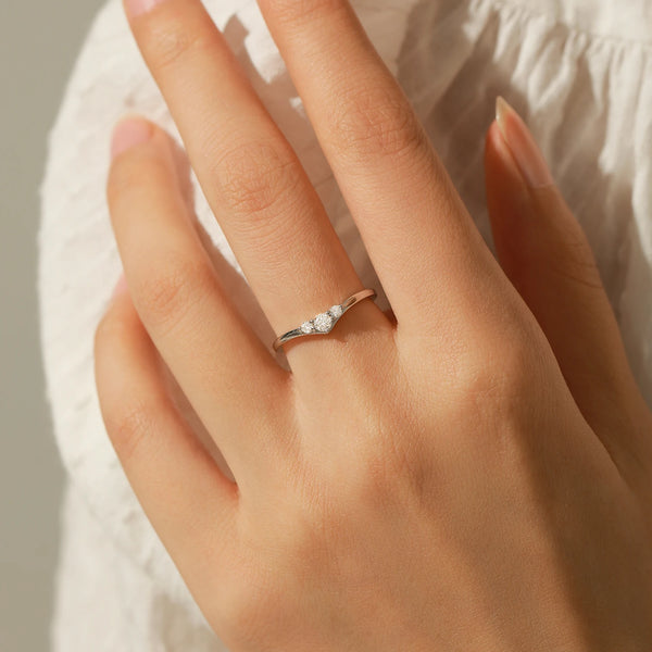 Ciara - The Power of Three Moissanite ring