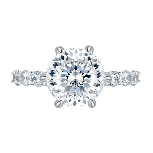 Dahlia - Statement Sterling Silver Flower Cut Zircon Ring