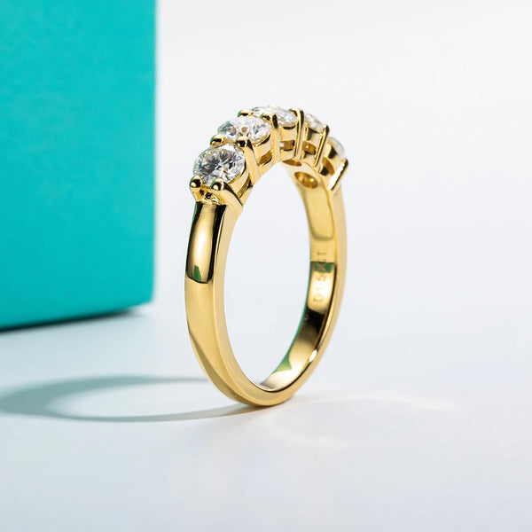 Lois - Moissanite Ring A Symphony of Light and Strength