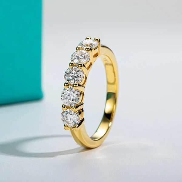 Lois - Moissanite Ring A Symphony of Light and Strength