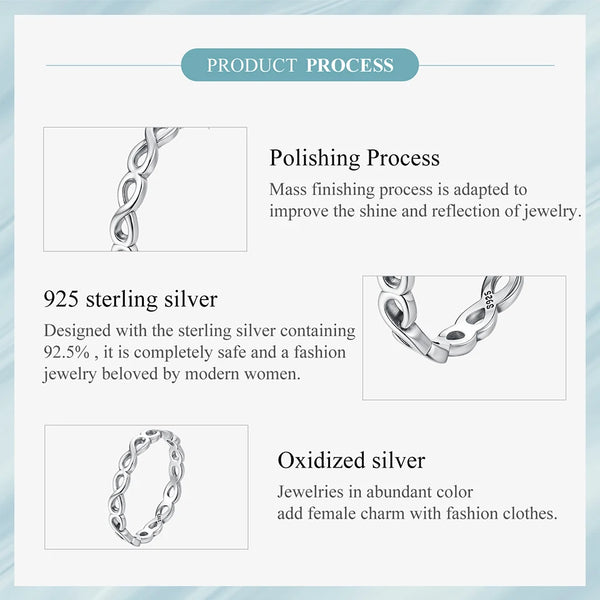 Infinity Sterling Silver Stacker Ring