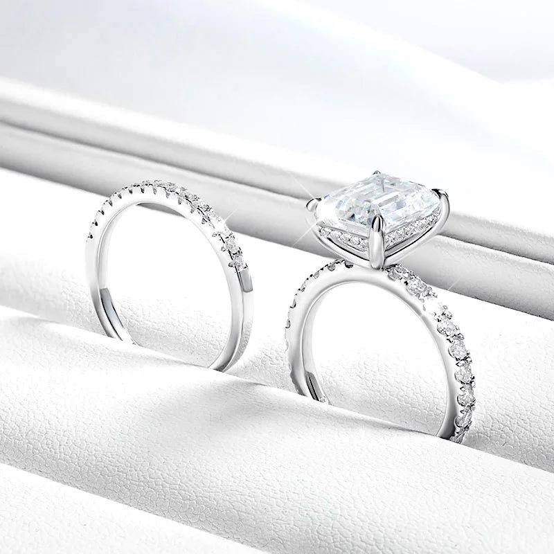 Liv – Strahlendes Moissanit-Ring-Set 