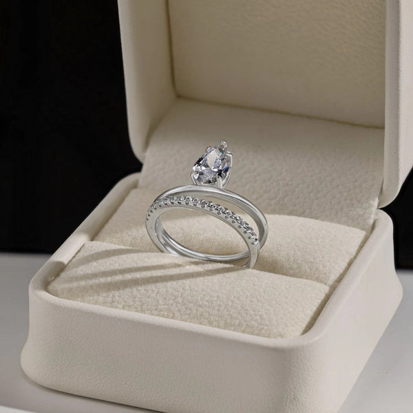 Celeste Sterling Silver Ring with Sapphire