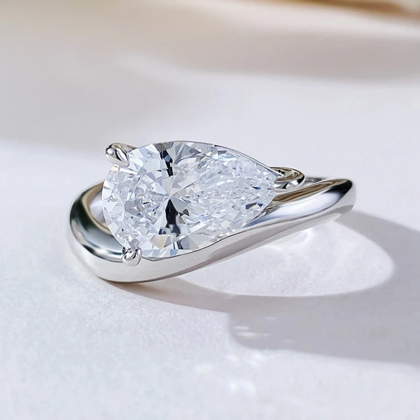 Shalyna - 2 ct Sapphire Pear Cut Ring