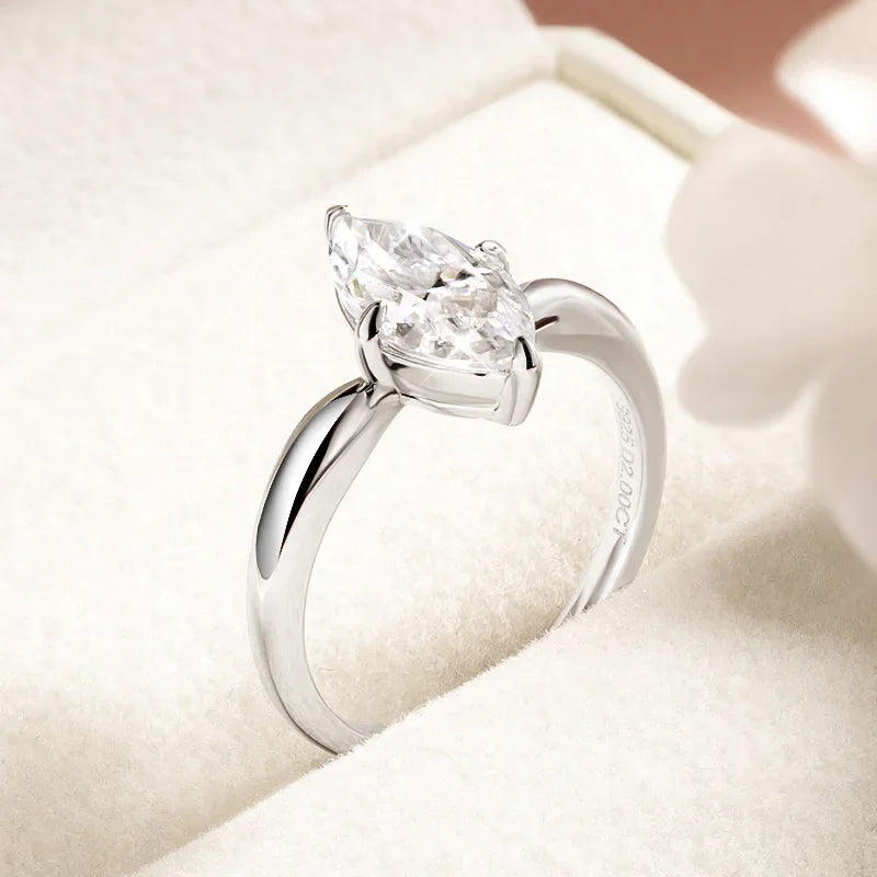 Marlene - Moissanitring Marquise 