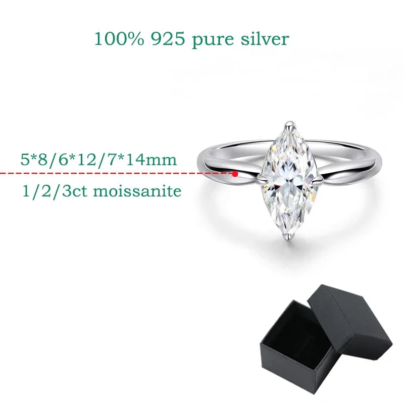 Marlene - Moissanitring Marquise 