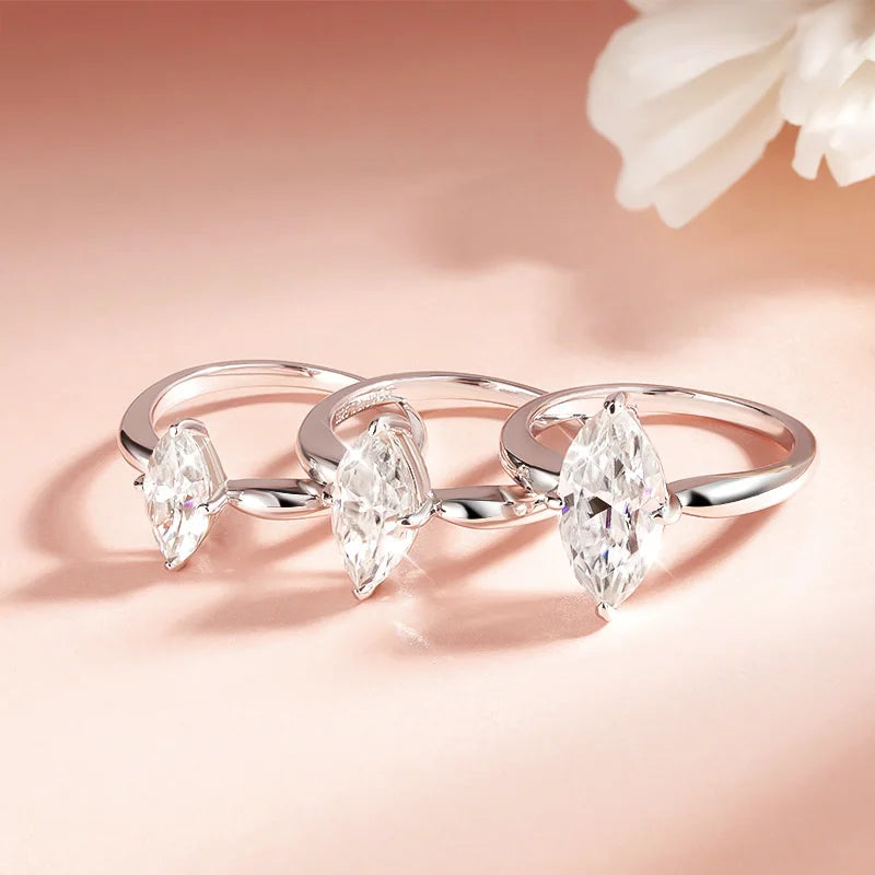 Marlene - Moissanitring Marquise 