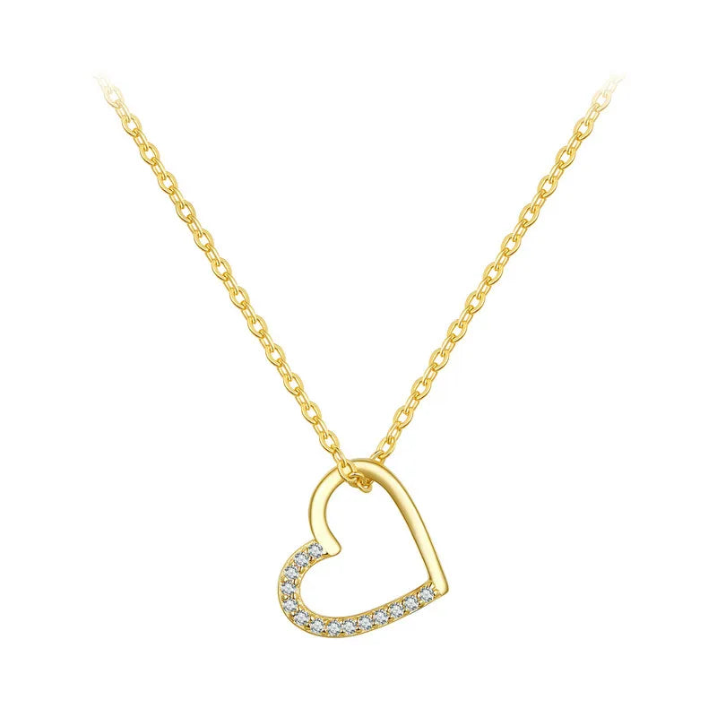 Felicia - Sterling Silber Halskette – Elegantes Herz mit funkelnden Zirkonen