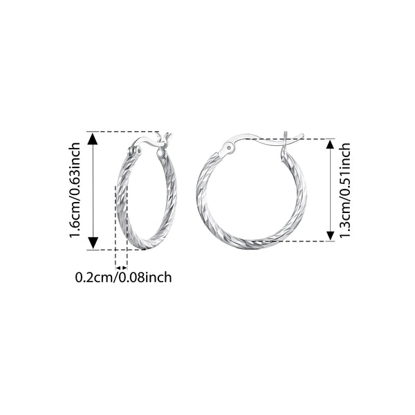 Amelia - Sterling Silver Twisted Ear Hoops