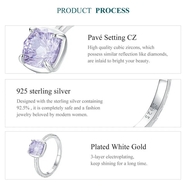 Janice - Lavender Zircon Ring – Elegance