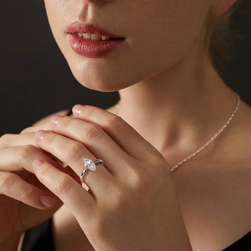 Marlene - Moissanitring Marquise 