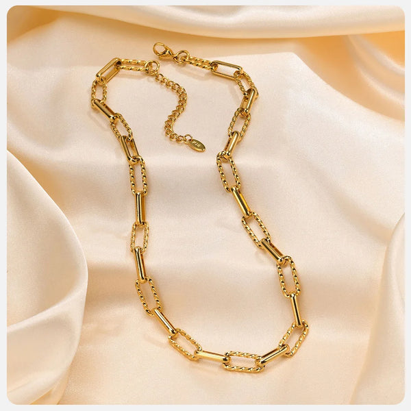Venice - Paperclip Stainless Steel Necklace