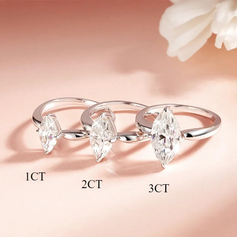 Marlene - Moissanitring Marquise 