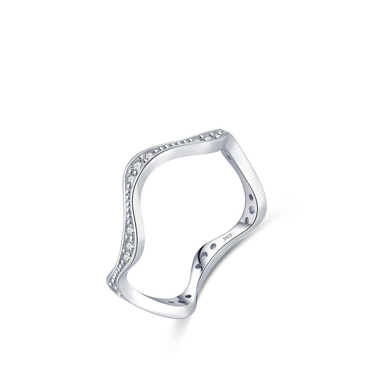 Selena - Tiara and Selena Wave Ring Zircon